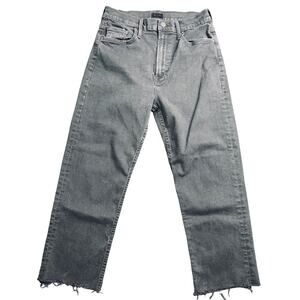 Mother Jeans, The Insider Crop Step Fray, Grey, Women's Size 28